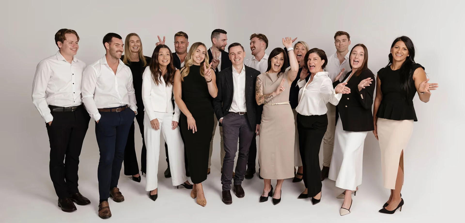 The Chamberlain Brown team photographed together in studio