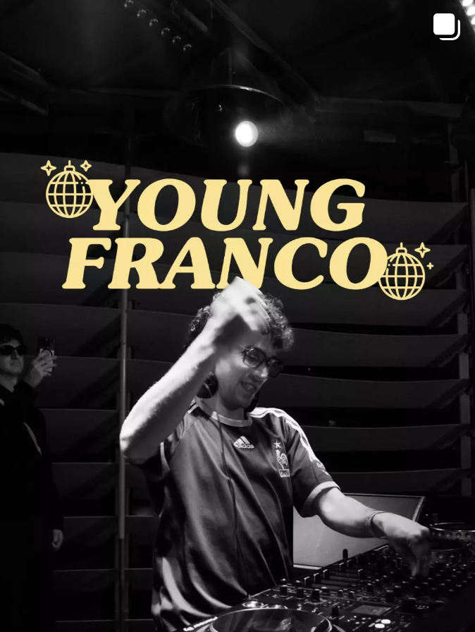 Young Franco event poster creative for The Beaches